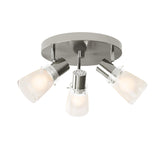 Laite Lumens 10in track light with brushed nickel finish for a modern kitchen setting