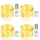 Lakumu 4-pack 100 LED fairy lights ready for versatile indoor and outdoor decor