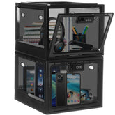 Lalifebuss lock box stackable two-pack for secure home and office storage