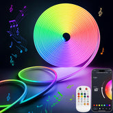 Lamomo RGB neon LED strip lights in a 16-4ft setup for vibrant room ambiance