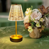 LamparaDecor gold cordless table lamp with rechargeable battery for versatile placement