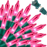 LAMPHOME pink valentines lights on a 150led string for warm indoor decor
