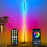 LanAqua corner floor lamp with dynamic colors for vibrant party ambiance.