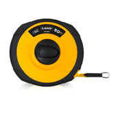 LAND 165ft tape measure with double-sided scale for feet and meters, ideal for quick layouts