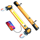 LANKA work light attached under hood with magnets for hands-free repair tasks.