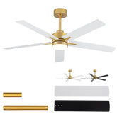 LANMEL 52'' ceiling fan with lights and remote for versatile indoor outdoor cooling