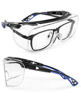 LANON Protection safety glasses over glasses frame close-up for comfortable all-day wear