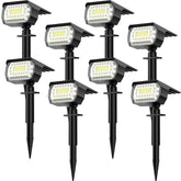 LANSOW solar spot light for garden path delivers broad illumination for safe nighttime strolls.