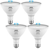 LanYue motion sensor bulb on porch providing hands-free entry lighting and security.