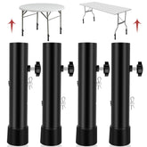Laowu 4-pack extenders installed on folding table for stable height.