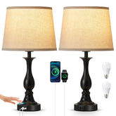 Lauag bedside table lamp with touch control and 3-way dimming for customizable lighting.