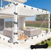 LC&QS Clear Tarp 8x10 edge-heat-fused durability for outdoor use.