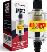 LE LEMATEC air dryer inline separator reduces moisture for cleaner compressed air.