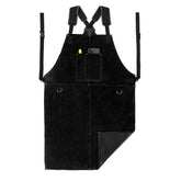 LeaSeek leather welding apron with full-coverage protection from sparks.