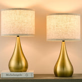 Leasgy 18.1-inch touch lamps on nightstand with warm 3000K glow, ideal for reading.