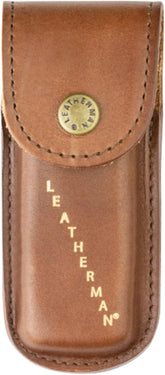 Leatherman Heritage leather snap sheath small with reinforced stitching protects your tool.