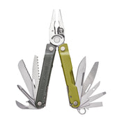 LEATHERMAN Rebar Mossy Slate overview shows compact multitool versatility