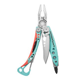 LEATHERMAN Skeletool CX Paradise Blue closed for easy everyday carry