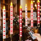Lebaley valentines heart candle remote glows with warm ambiance for romantic evenings.
