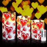 Lebelay Valentine heart candle small provides warm, flameless glow for intimate moments.