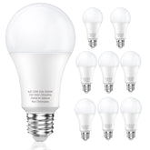 LEDERA A21 daylight bulb with 270° beam for wide-room brightness.