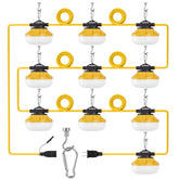 LEDIARY 100ft construction string lights illuminate wide outdoor work areas with even brightness