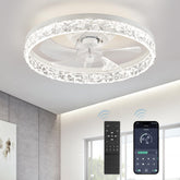 LEDIARY 20-inch ceiling fan with light remote for bright, balanced living room airflow.