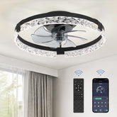 LEDIARY 20-inch low-profile fan with light in action provides efficient cooling.