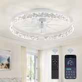 LEDIARY 20-inch low-profile ceiling fan with remote for quiet, comfortable airflow.