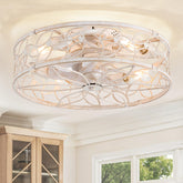 LEDIARY caged-design ceiling fan with lights adds farmhouse charm and stylish airflow.
