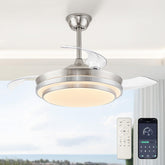 LEDIARY retractable ceiling fan with remote-controlled lighting for easy comfort