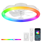 LEDIARY RGB low-profile fan light compact design for tight ceilings