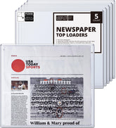 LEEFLIT newspaper toploader 13x11 front view protects pages from dust and moisture.