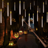 Leejec floating candles 20pcs set for elegant ceiling or chandelier ambience.
