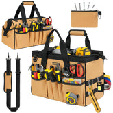 LEFOR·Z 15-inch tool bag wide mouth for quick access to tools.