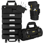 LEFOR·Z tool roll bag open with 13 pockets for quick access.