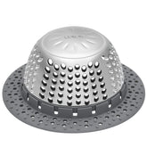 LEKEYE drain hair catcher sits over the drain, preventing clogs from hair and debris.