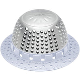 LEKEYE shower drain hair catcher prevents clogs in the shower.