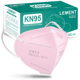 LEMENT KN95 mask 100-pack pink box for organized protection on the go.