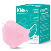 LEMENT KN95 pink front view mask offers comfortable daily wear.