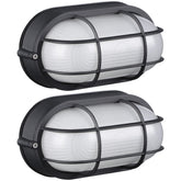 LEONLITE bulkhead light with frosted glass diffuses brightness for outdoor illumination.