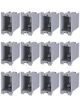 LEONLITE old-work box front view showing deep 20 cu in capacity for outlets