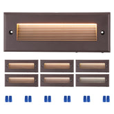 LEONLITE bronze step light installed on stair showing modern safety illumination