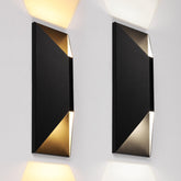 LEONLITE up-down wall light on a modern porch for balanced outdoor illumination