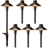 LEONLITE Update 5CCT pathway light angle view for garden ambiance
