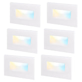 LEONLITE white 5CCT step light front view, dimmable for safe night navigation