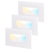 LEONLITE 5CCT step light front view showcases minimalist white finish for modern interiors.