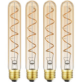 Leools dimmable T10 LED bulb with amber glow for cozy ambience.