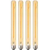 Leools vintage LED filament bulb T300 in amber glass for warm ambiance.