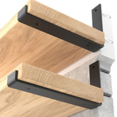 LEOPO 12-inch shelf brackets side view, sturdy steel for reliable support